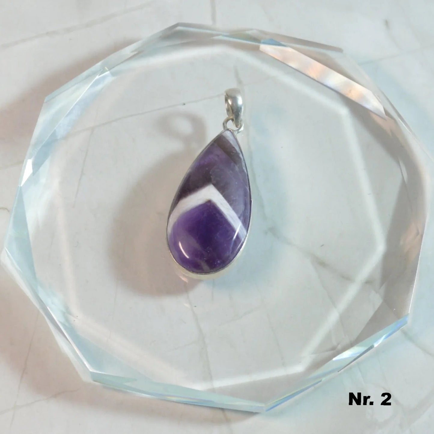 Chevron Amethyst Anhänger - wähle deinen Favoriten
