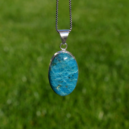 Blauer Apatit Anhänger