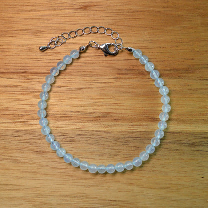 Aquamarin Fußkettchen - 4mm