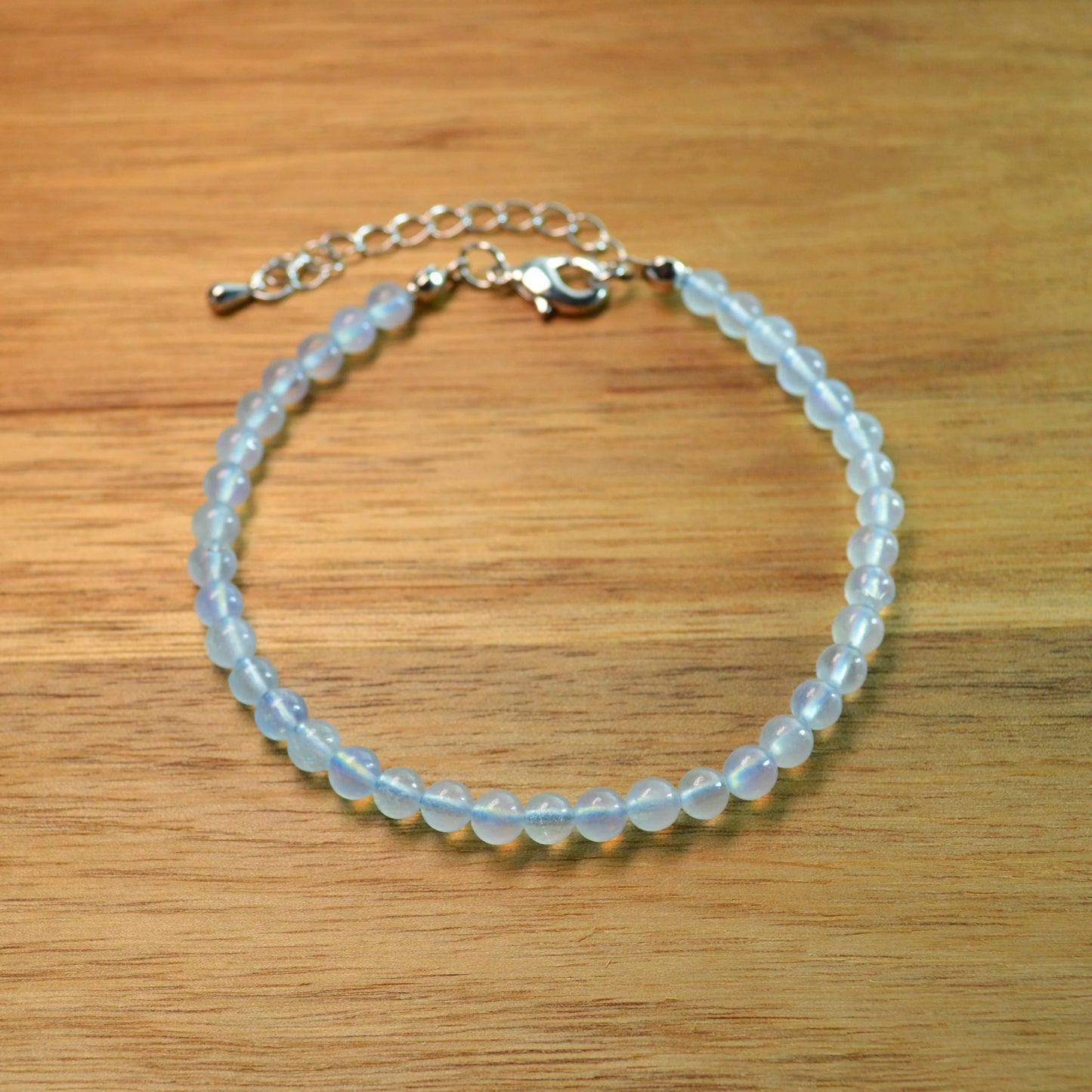 Aquamarin Fußkettchen - 4mm