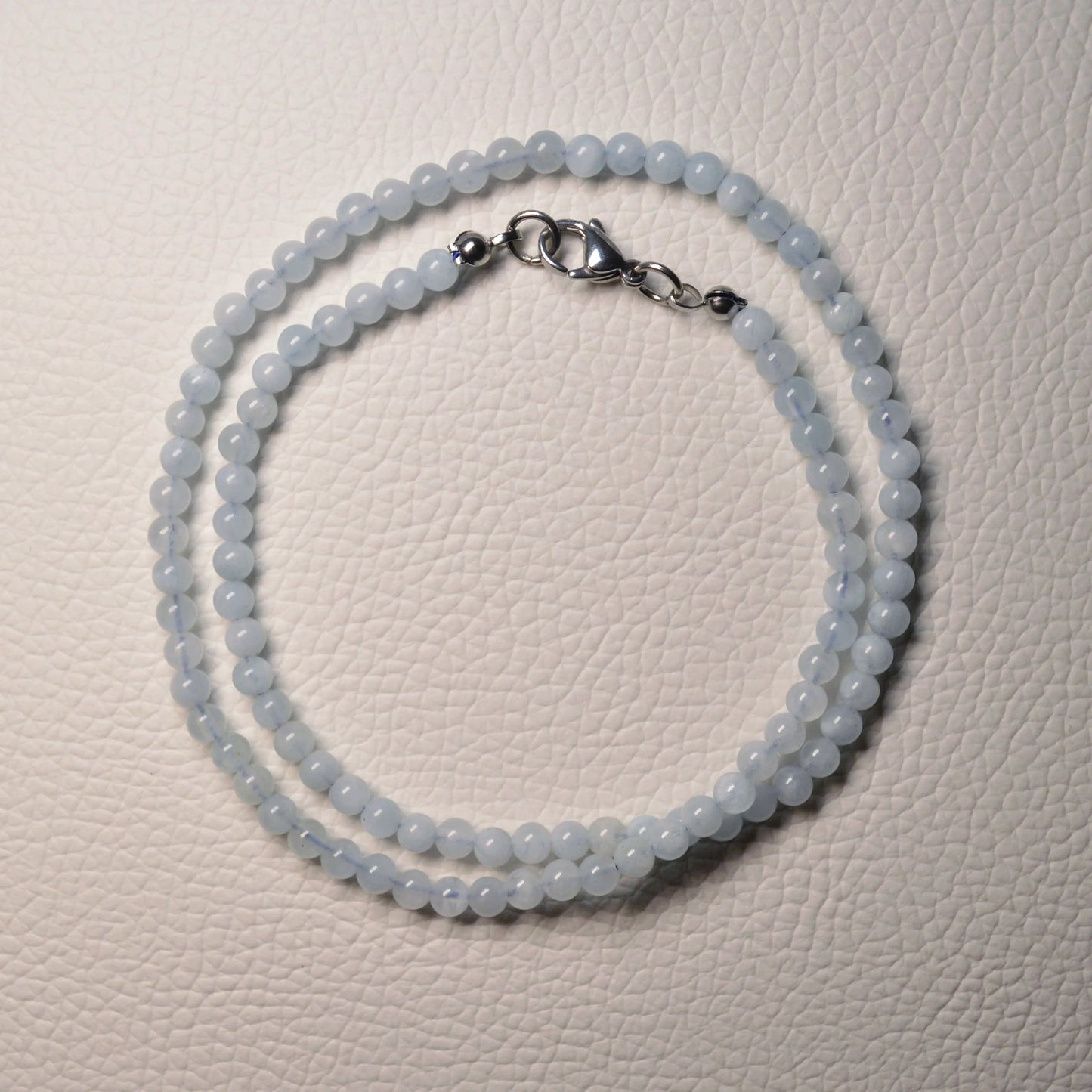 Aquamarin Halskette 45cm - 4mm