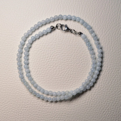 Aquamarin Halskette 45cm - 4mm