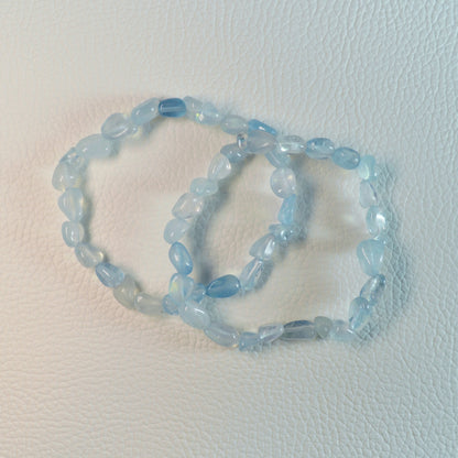 Aquamarin Nugget Armband