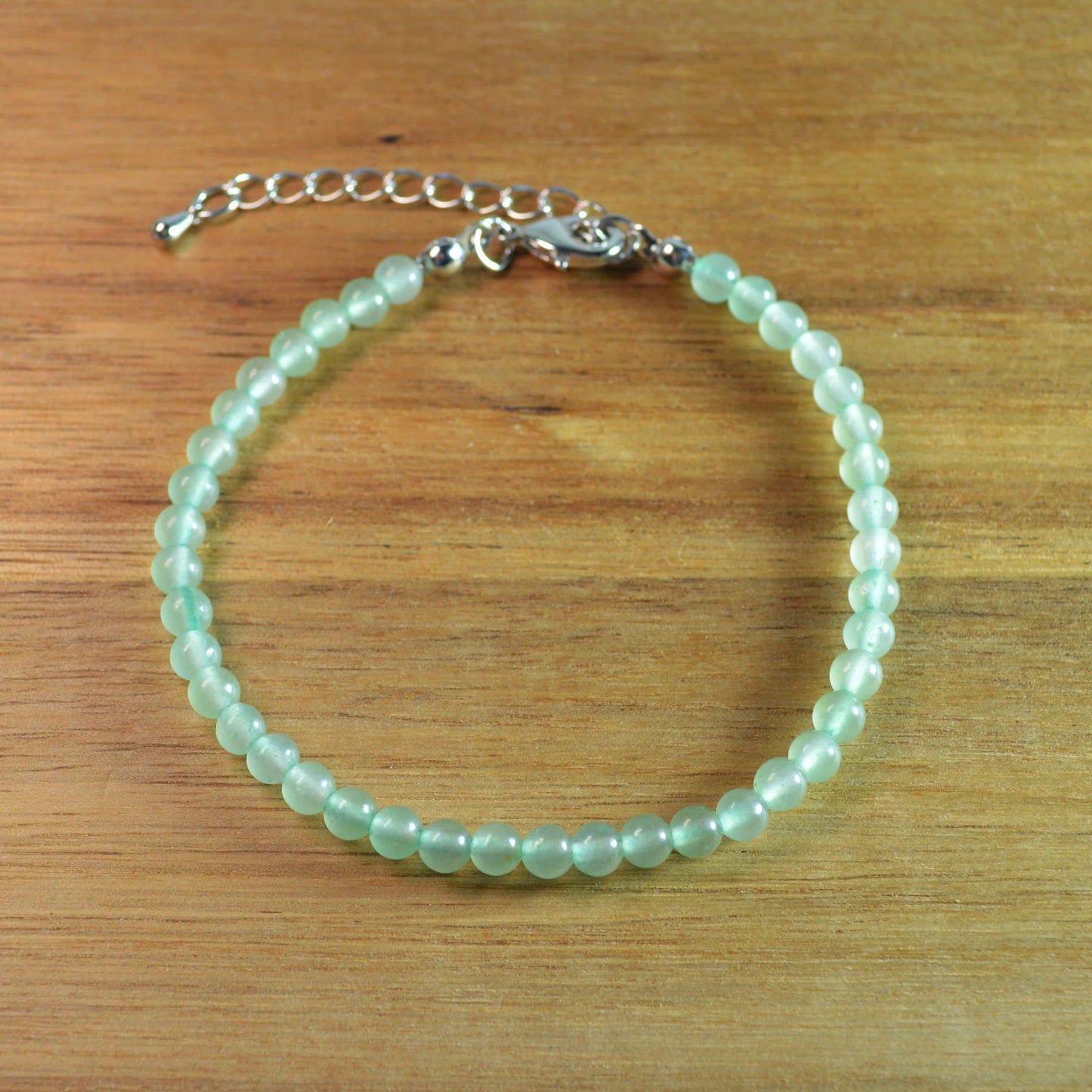 Grüner Aventurin Fußkettchen - 4mm