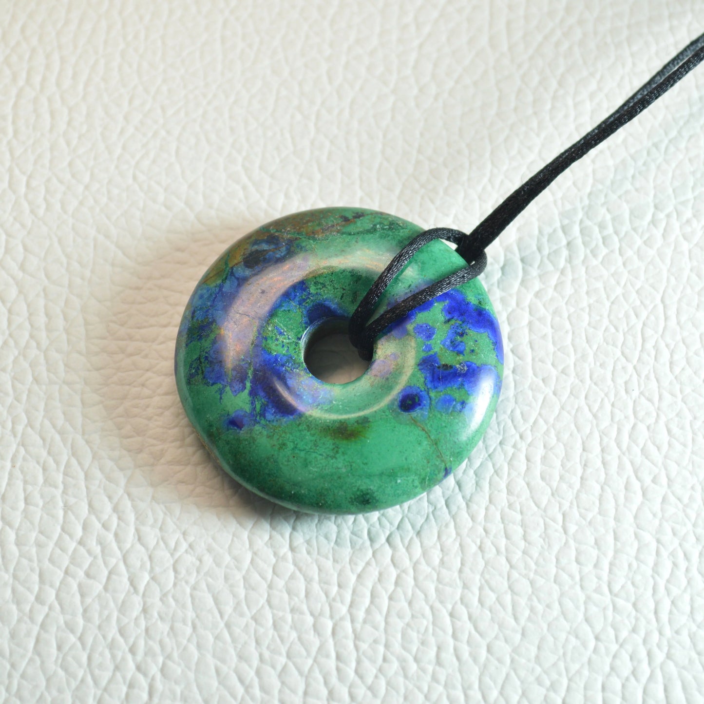 Azurit-Malachit Donut - 38mm
