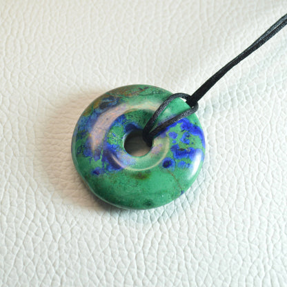 Azurit-Malachit Donut - 38mm