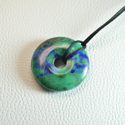 Azurit-Malachit Donut - 38mm
