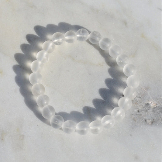 Bergkristall Armband (Matt) - 8mm