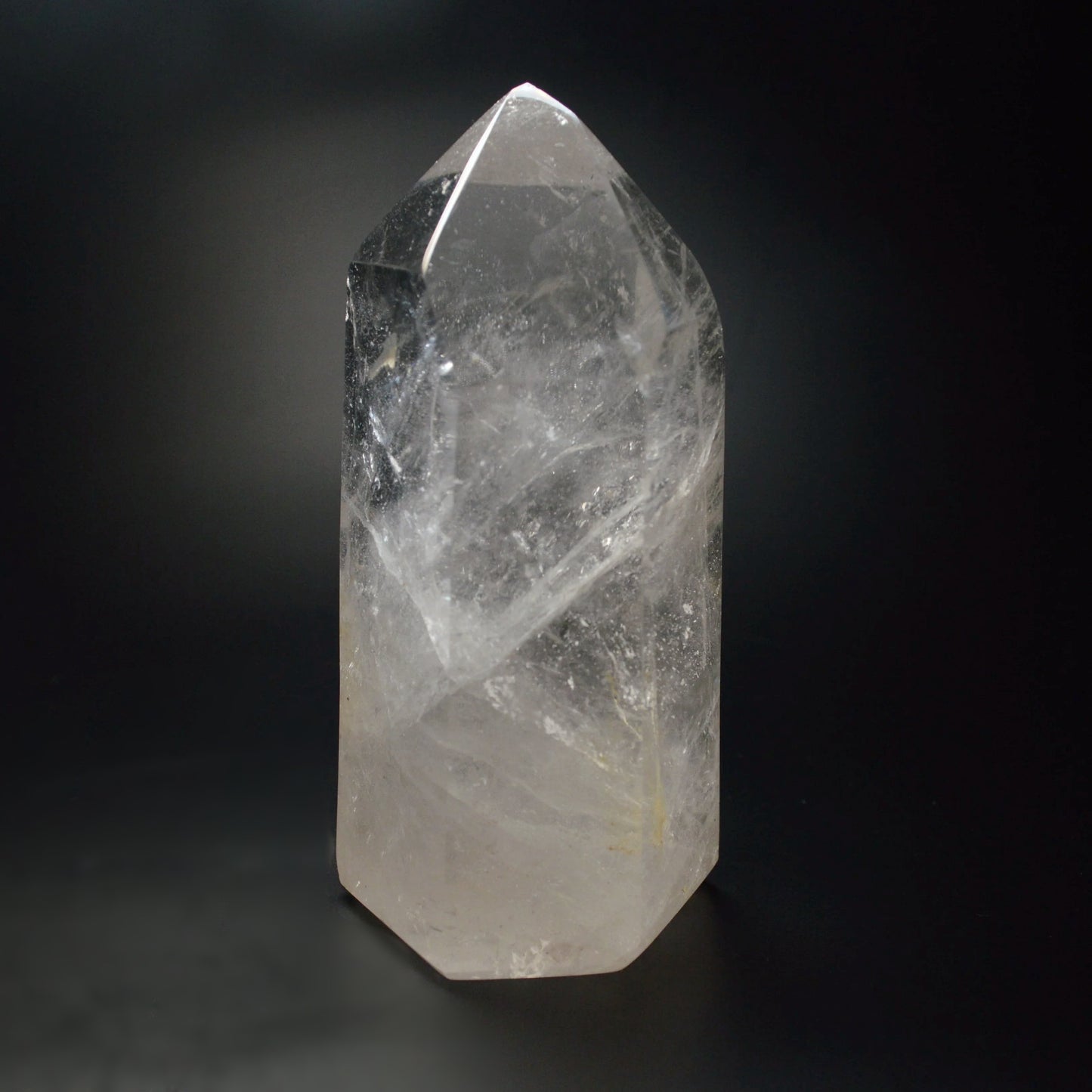 Bergkristall Spitze mit Regenbögen