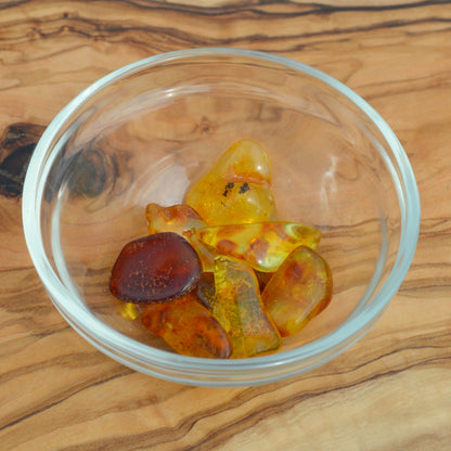 Bernstein Trommelstein, verschiedene Größen