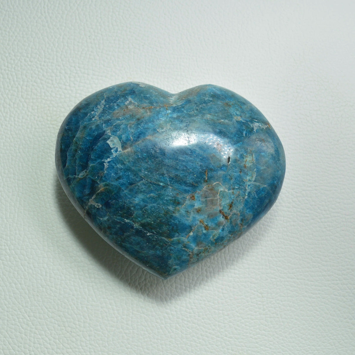 Blauer Apatit Herz (Groß)