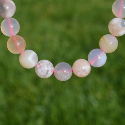 Kirschblüten Achat Armband - 8mm