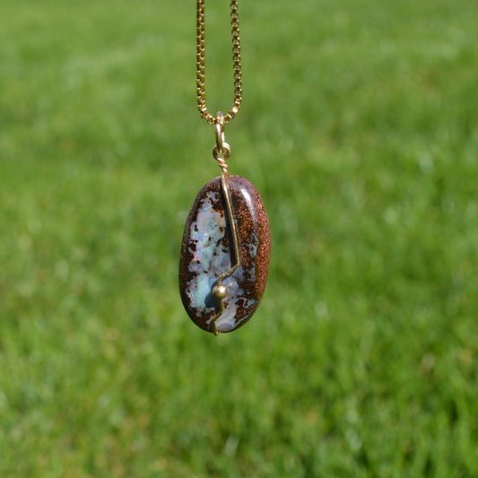 Boulder Opal Anhänger (handgefertigt)