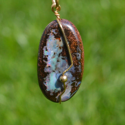 Boulder Opal Anhänger (handgefertigt)