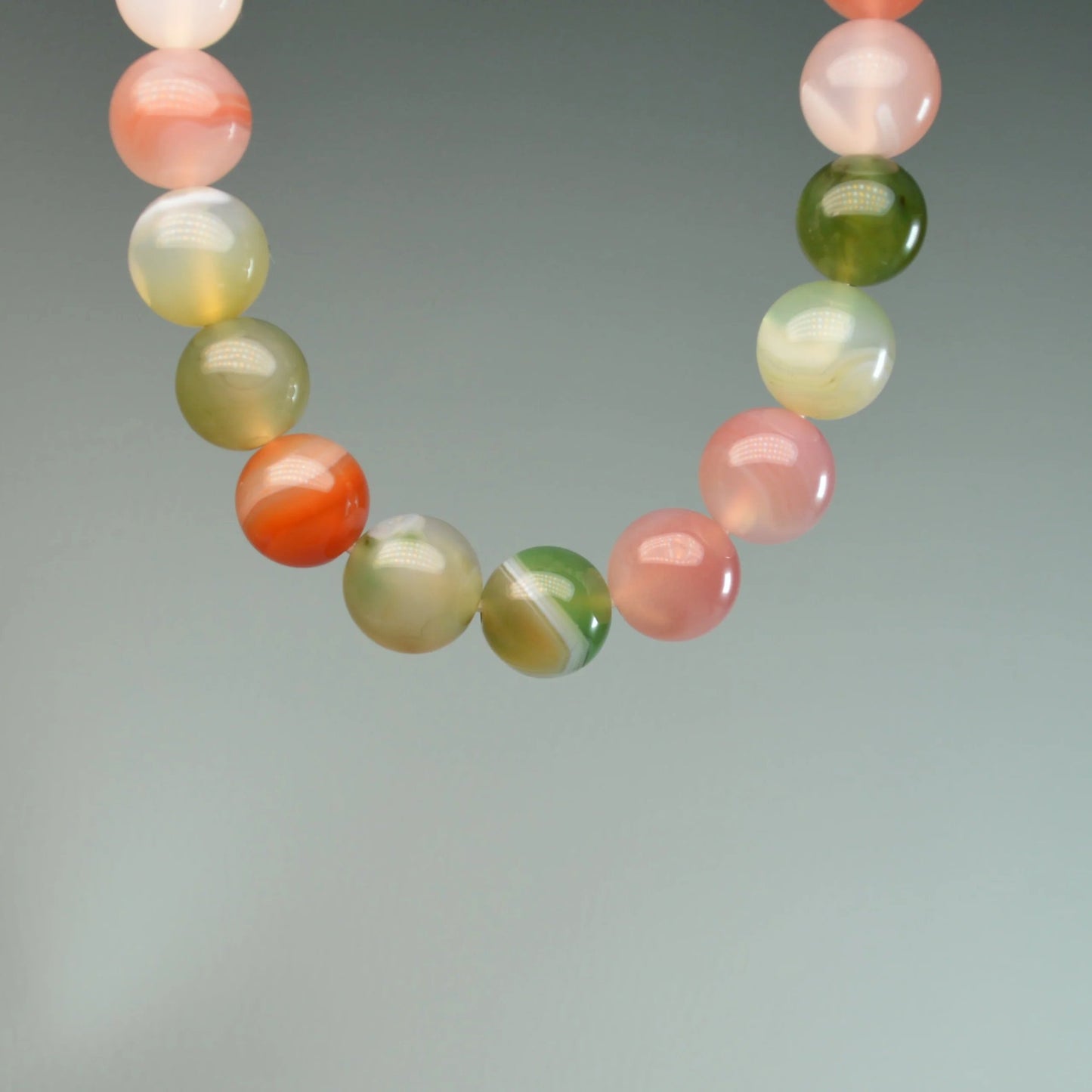 Mehrfarbiger Achat Armband - 8mm