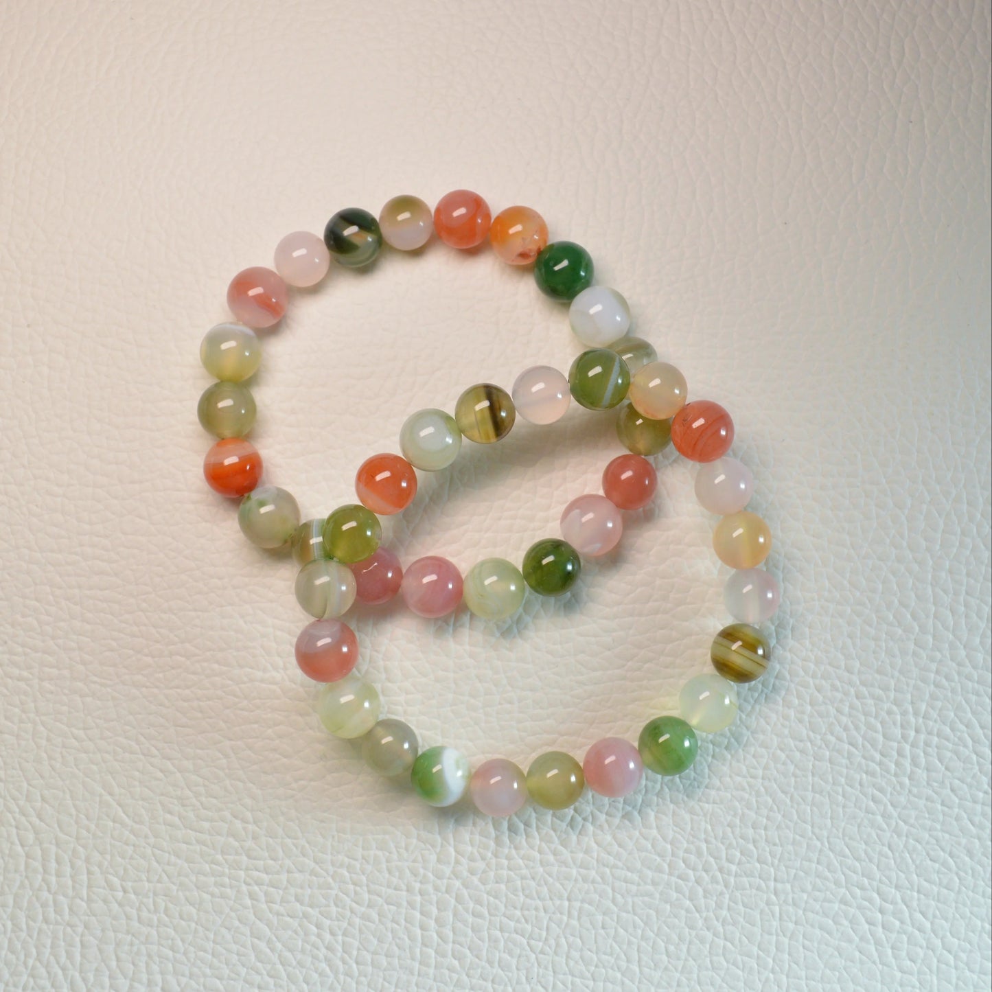 Mehrfarbiger Achat Armband - 8mm