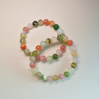 Mehrfarbiger Achat Armband - 8mm