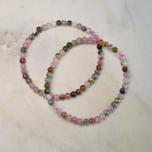 Mehrfarbiges Turmalin Armband - 4mm, 6mm