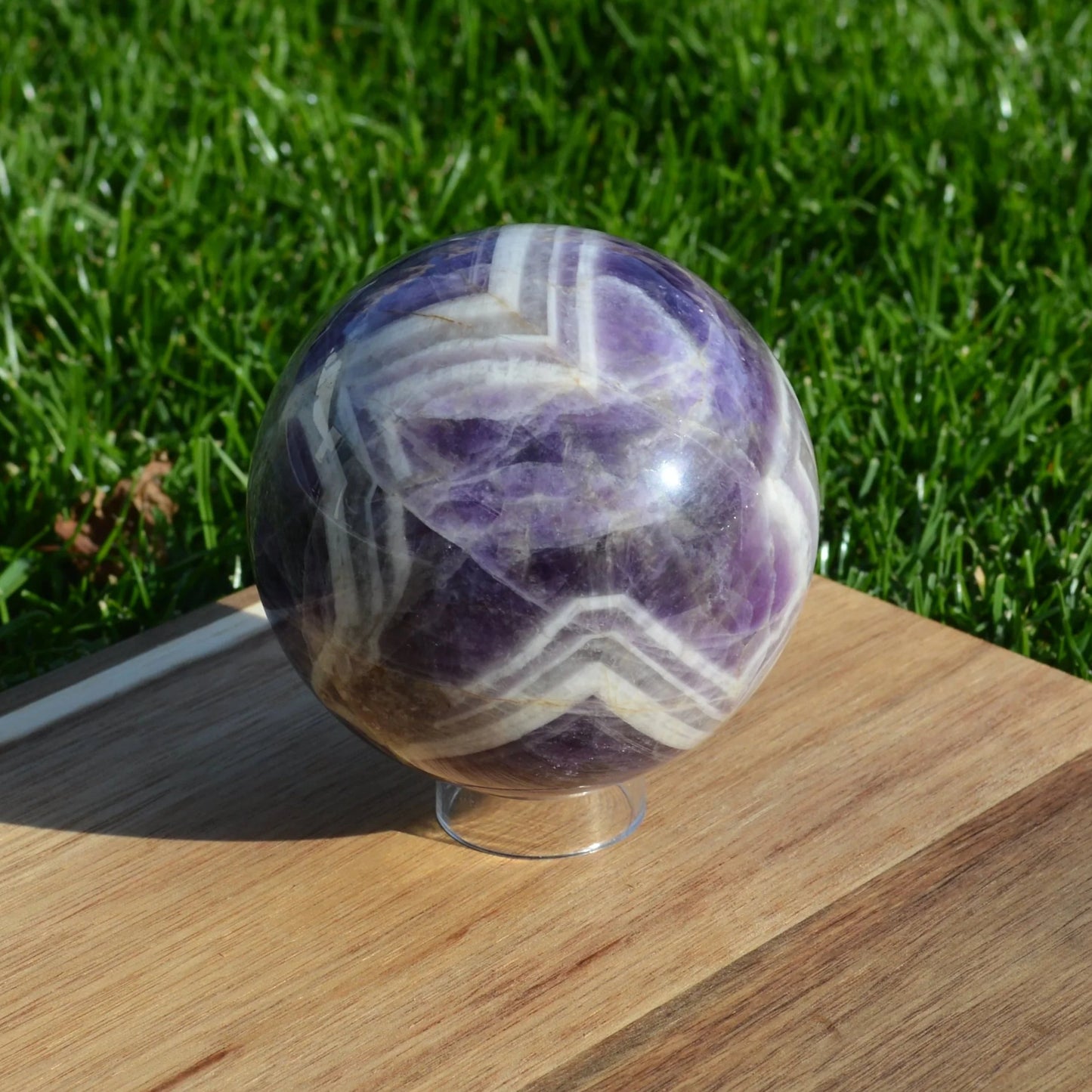 Chevron Amethyst Kugel