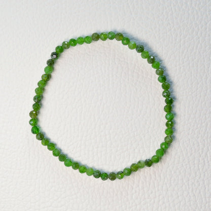 Chromdiopsid Armband (facettiert) - 3mm