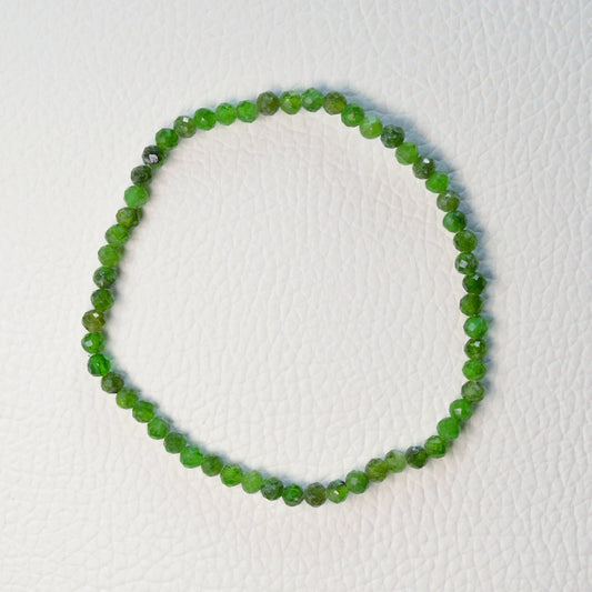 Chromdiopsid Armband (facettiert) - 3mm