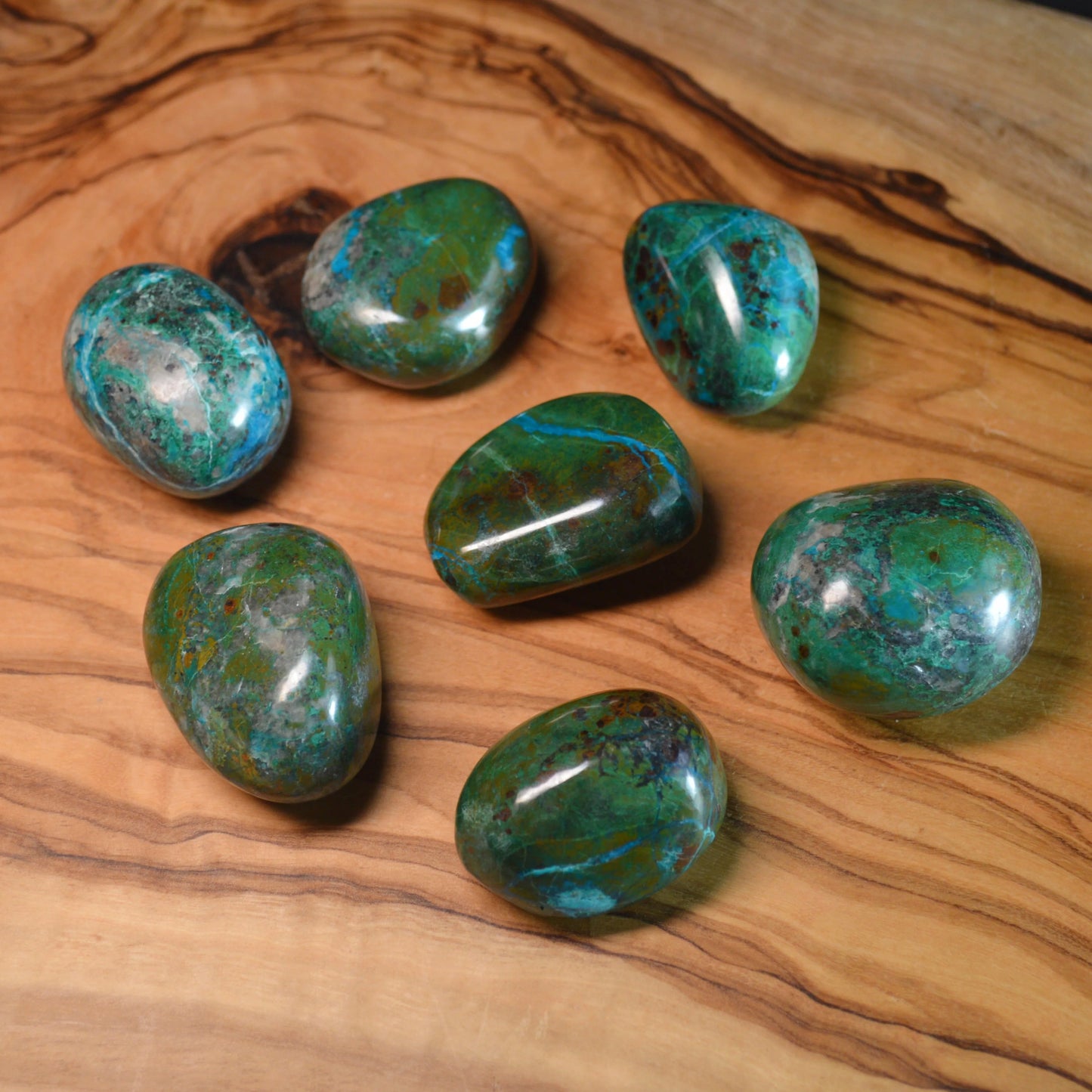 Chrysokoll Malachit Trommelstein