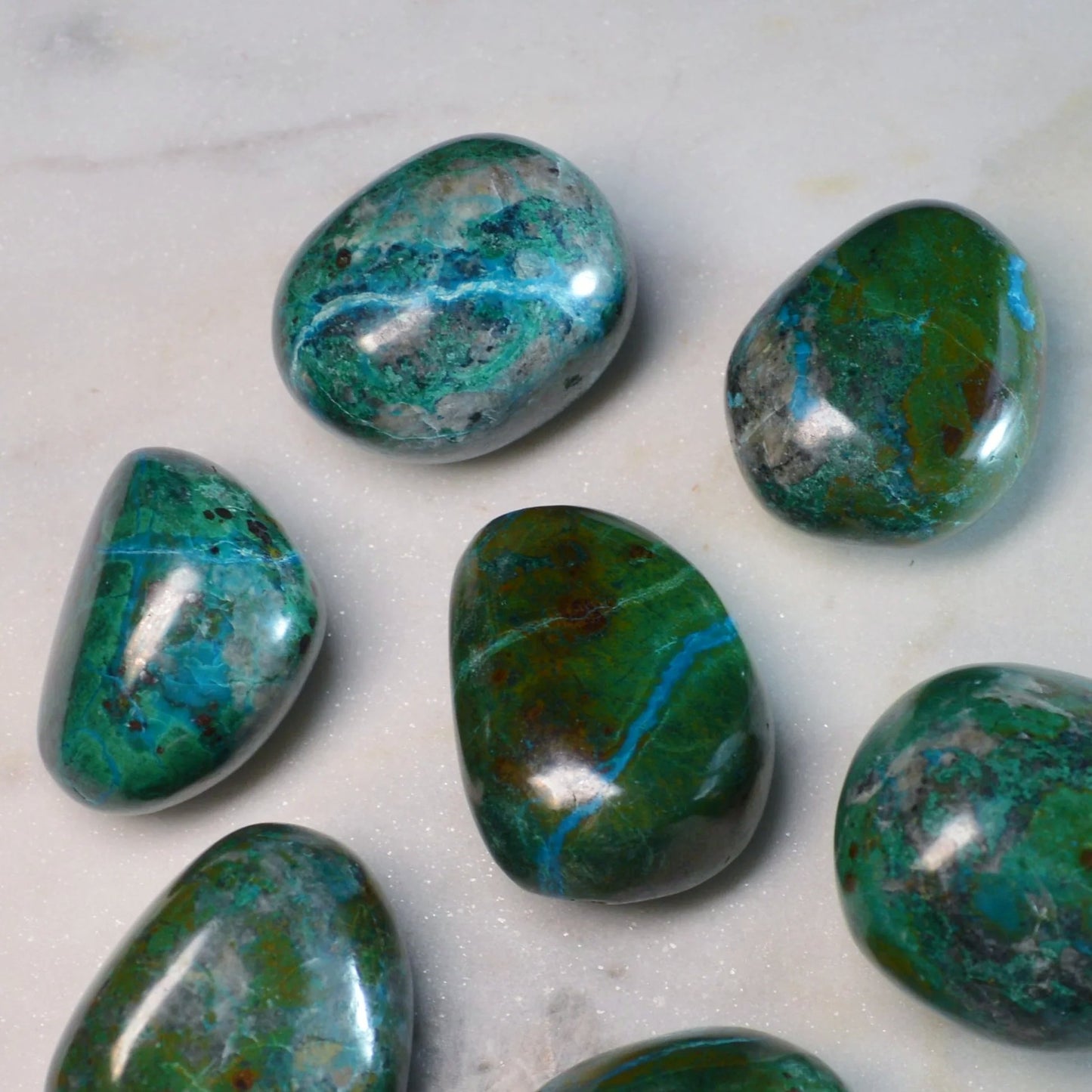 Chrysokoll Malachit Trommelstein