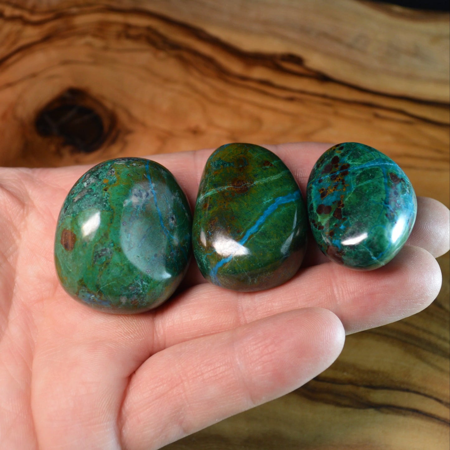 Chrysokoll Malachit Trommelstein