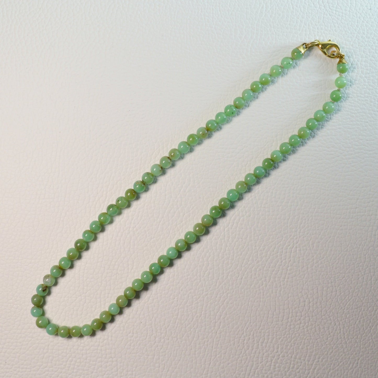 Chrysopras Halskette 44cm - 6mm