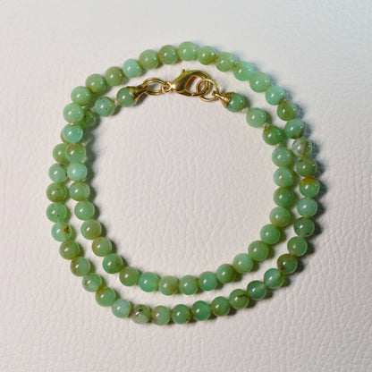 Chrysopras Halskette 44cm - 6mm
