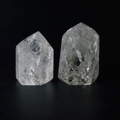 Cracked Rainbow Bergkristall Spitze – leichter Makel