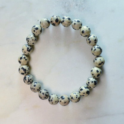 Dalmatiner Jaspis Armband - 8mm