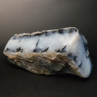 Dendritenopal Rohstein, teilpoliert