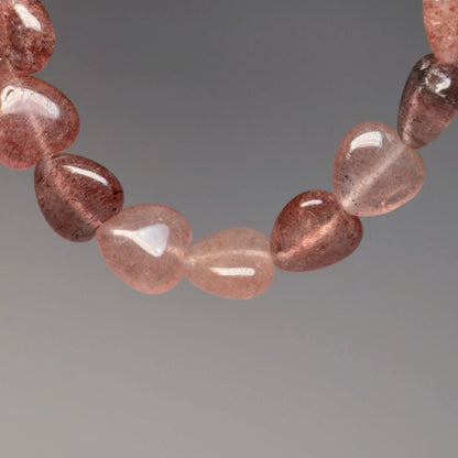 Erdbeerquarz Herz Armband