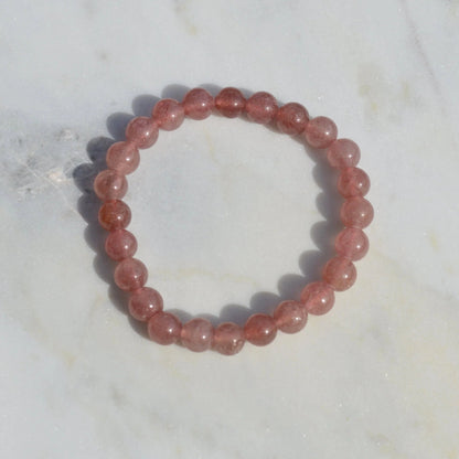 Erdbeerquarz Armband - 8mm