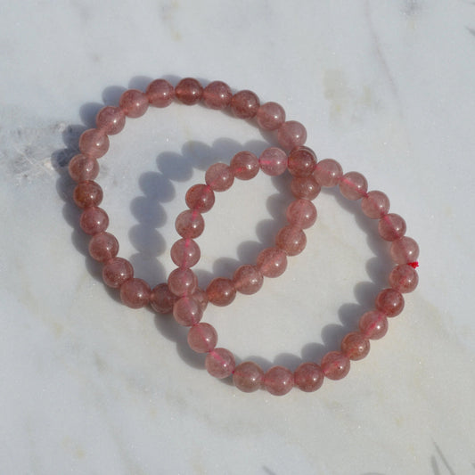 Erdbeerquarz Armband - 8mm