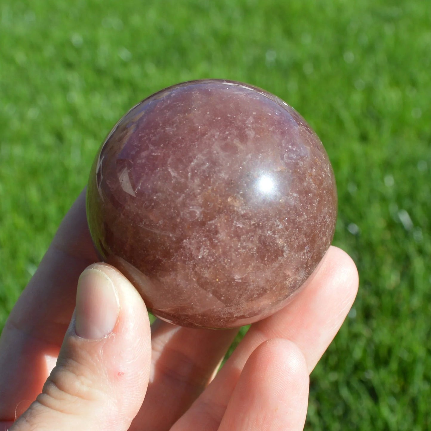 Erdbeerquarz Kugel