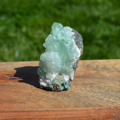 Grüner Fluorapophyllit (Aphophyllit) Stufe