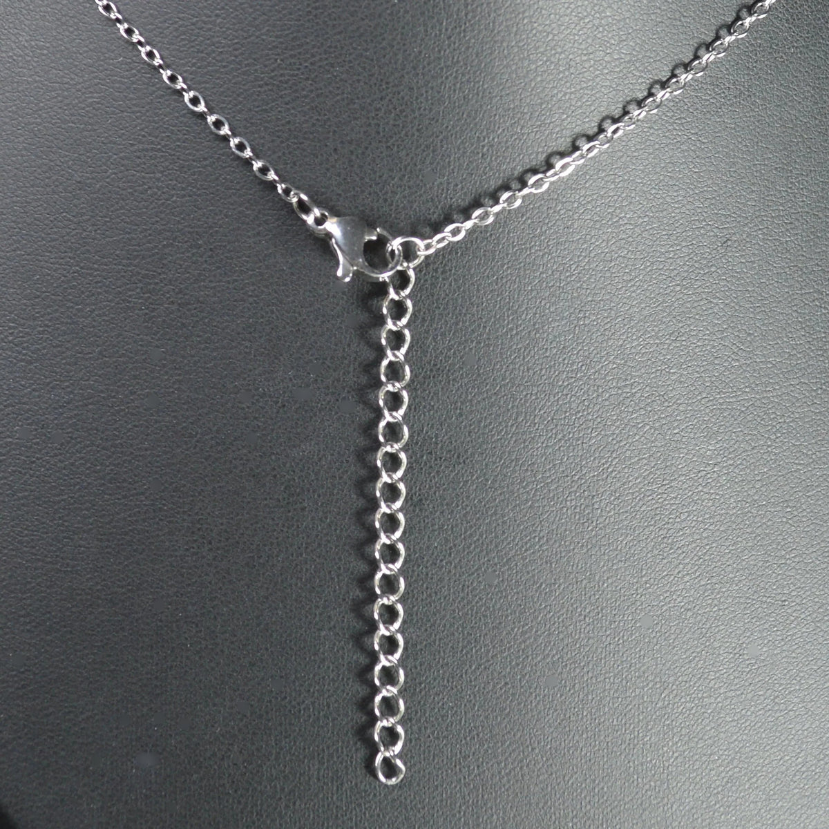 Karabiner-Verschluss der Edelstahl-Forcat-Kette Silber, 50 + 5 cm – stabil, einfach zu öffnen und zu schließen.