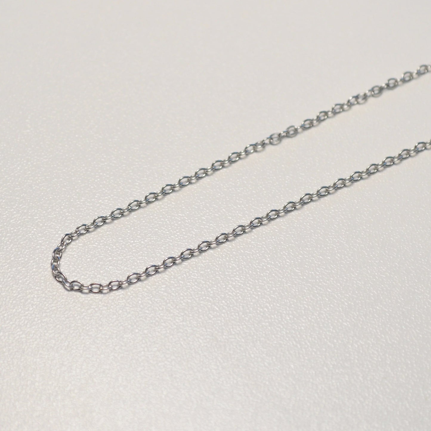 Forçat-Kette Edelstahl 50–55 cm, Silber, Nahaufnahme, hochwertige Edelstahlqualität.