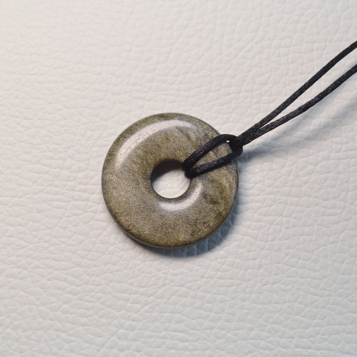 Gold-Obsidian Donut - 30mm