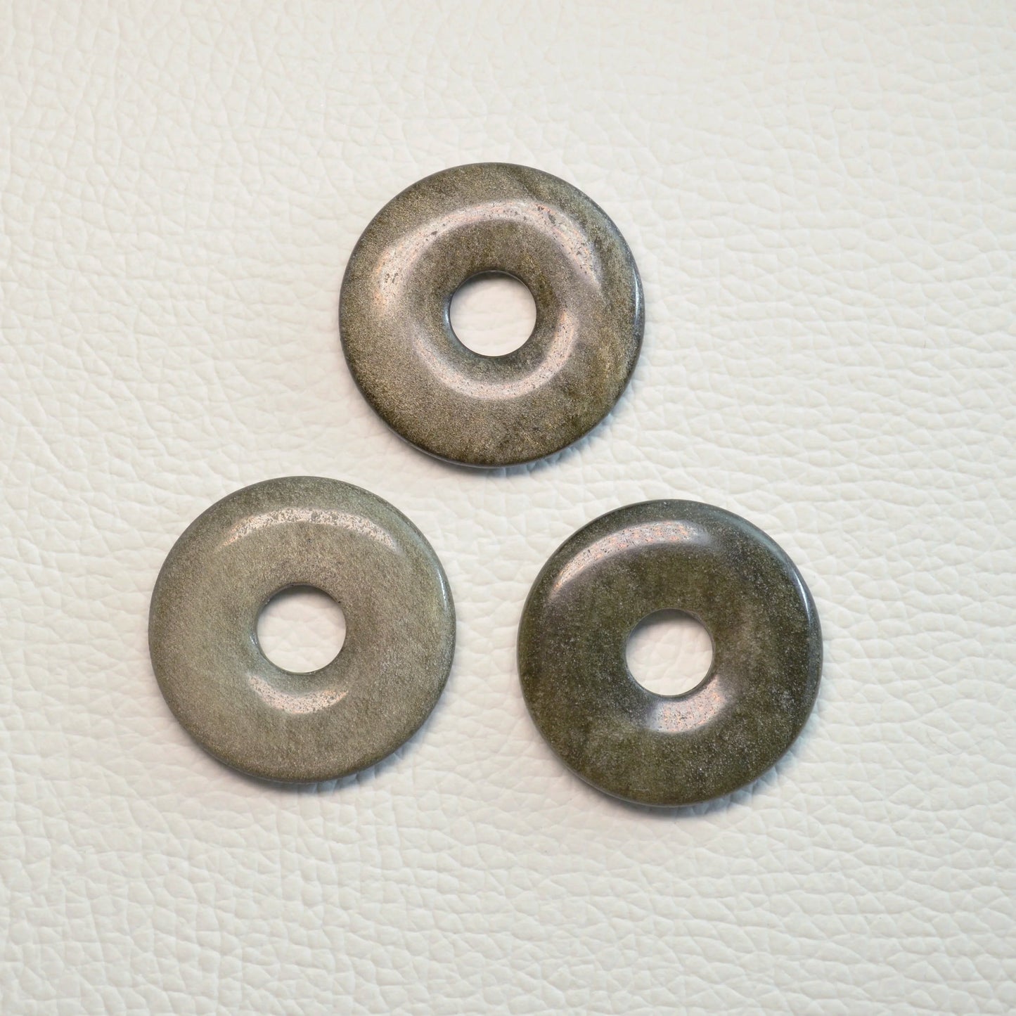 Gold-Obsidian Donut - 30mm