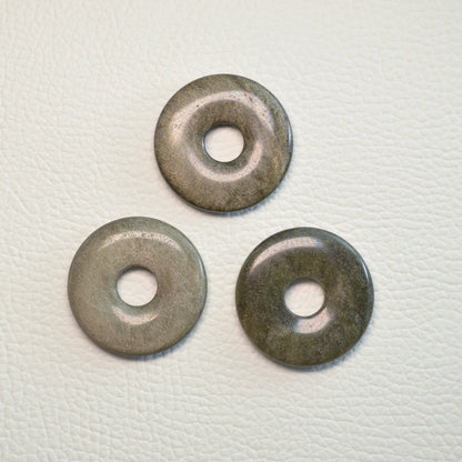 Gold-Obsidian Donut - 30mm