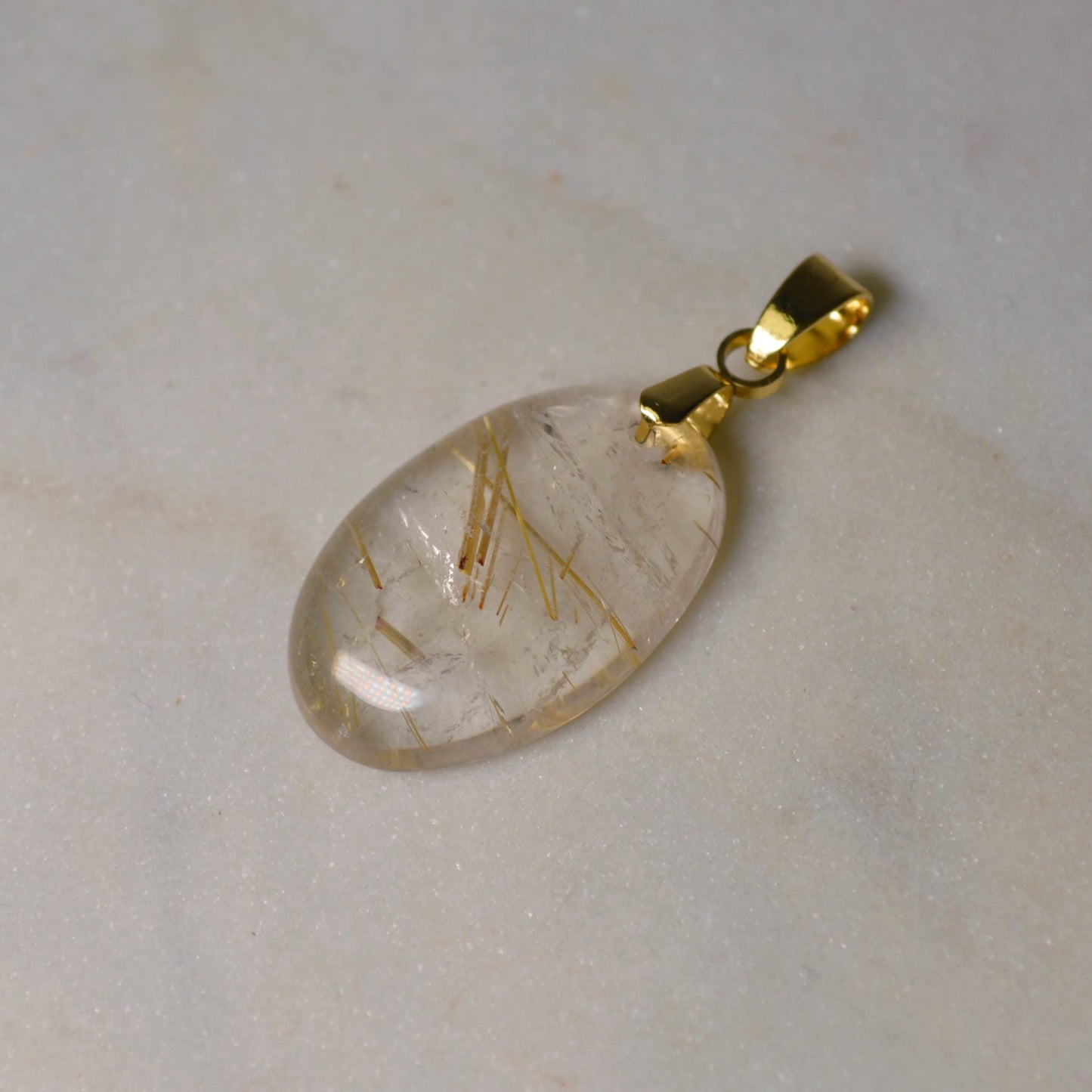 Gold Rutilquarz Anhänger