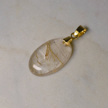 Gold Rutilquarz Anhänger