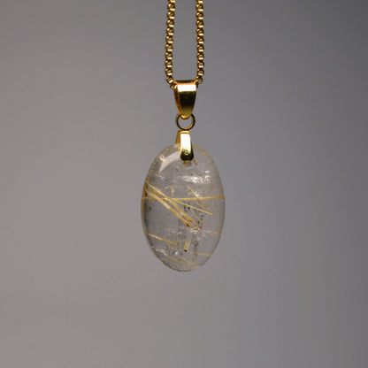 Gold Rutilquarz Anhänger