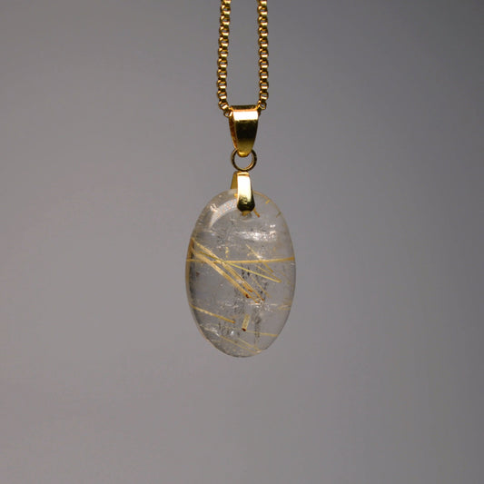 Gold Rutilquarz Anhänger