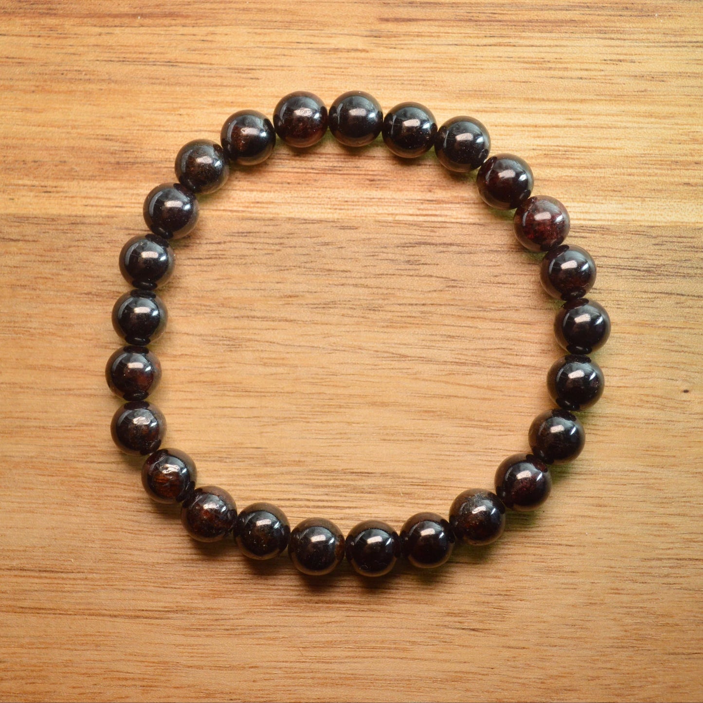 Almandin-Granat Armband (Dunkel) - 8mm