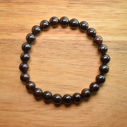 Almandin-Granat Armband (Dunkel) - 8mm