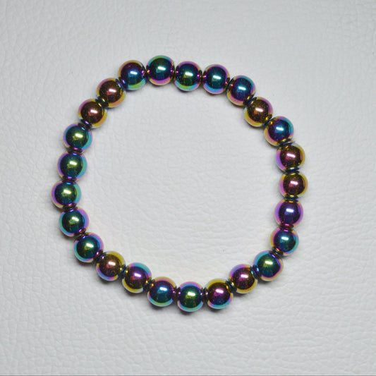 Regenbogen-Hämatin Armband - 8mm